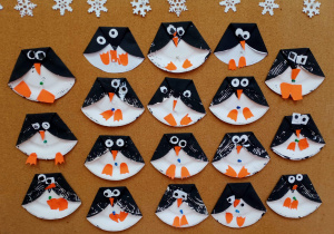Papierowe pingwinki