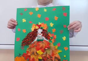 Zuzia ze swoją pracą.